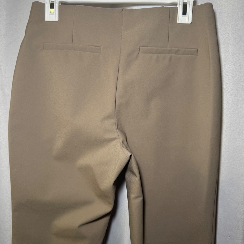 Nicole Miller New York Womens Taupe Front Seam Pull On Ankle Pants Sz S - Picture 3 of 8